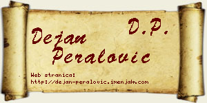 Dejan Peralović vizit kartica